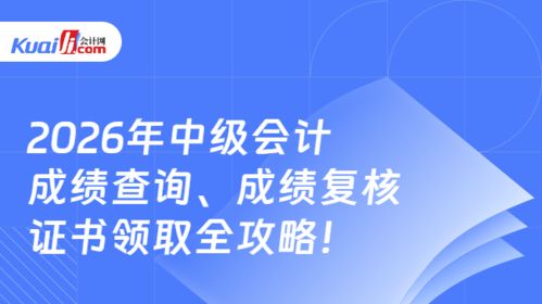 2026年中級(jí)會(huì)計(jì)成績(jī)查詢、復(fù)核及證書(shū)領(lǐng)取全攻略 信息技術(shù)咨詢服務(wù)助你全程無(wú)憂